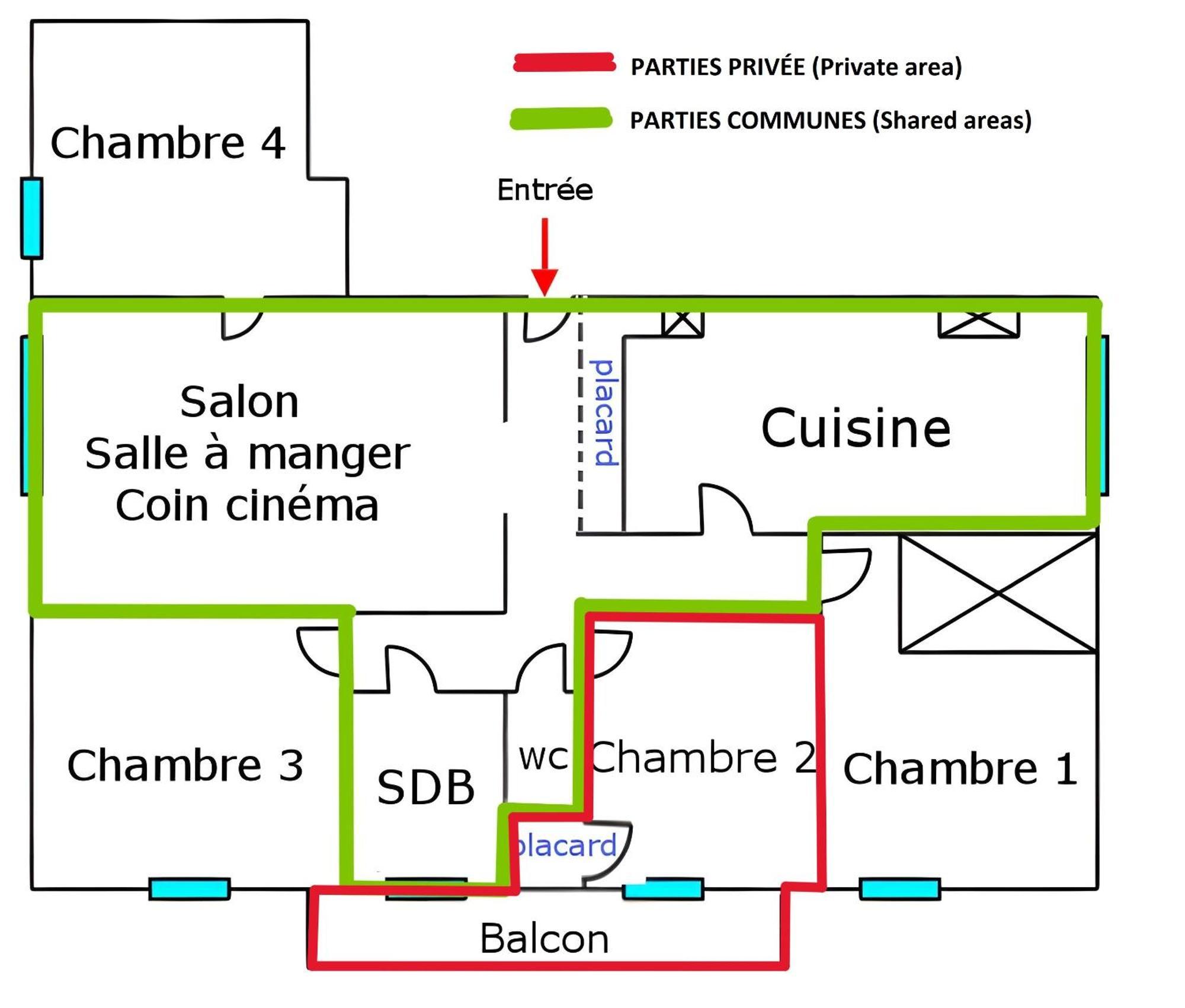 Chambre En Colocation Fille, Proche Mer, Climatisation 土伦 客房 照片