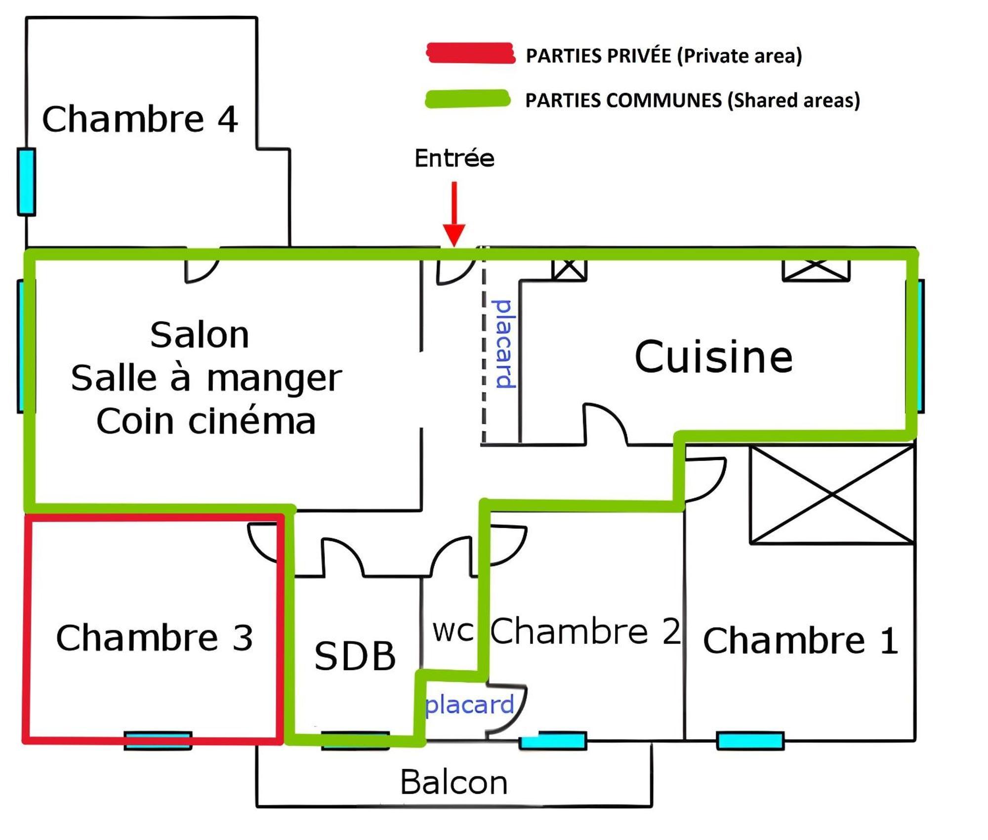 Chambre En Colocation Fille, Proche Mer, Climatisation 土伦 客房 照片